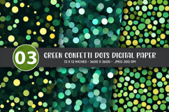 Green Confetti Dots Digital Paper Product Image 1