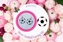 Soccer Football Earring Laser Cut File- SVG FILE Product Image 1