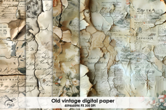 Old vintage digital paper, background clipart Product Image 1