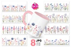 Watercolor Flowers,MugArt,Flower Illustration Product Image 1