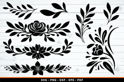 Leaves SVG, Flowers SVG, Branches SVG, Leaf Silhouette SVG Product Image 1
