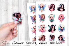 Cute flower fairies, elves stickers - 12 Variations Product Image 1