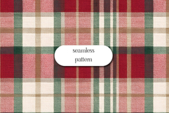 Cozy Red Beige Tartan Plaid Seamless Textile Pattern Product Image 1