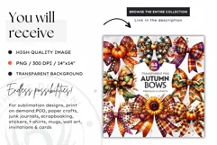 Autumn ribbon Bow Clipart, Autumn clipart, fall,Thanksgiving Product Image 2
