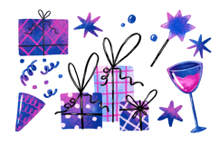 Holiday Party Collection. Happy New Year and Merry Christmas Product Image 1