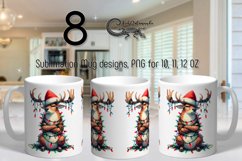Christmas Deers | funny Sublimation Mug design bundle, PNG Product Image 1