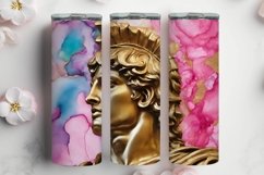 Alcohol Ink Gold Alex the Great | Tumbler Wrap Sublimation Product Image 2