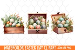 Watercolor Easter Day Clipart, Easter Day Clipart Product Image 1