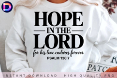 Hope in the Lord Christian Bible Verse PNG Product Image 2