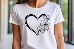 Flower Heart Svg , Flower Svg, Heart Svg Product Image 2