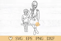 Mother and Son svg, Boy Mom svg, Mom and Son svg Product Image 1