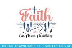 Faith Can Move Mountains svg design Product Image 1