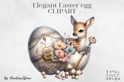 Elegant Easter egg Clipart BUNDLE PNG. Product Image 3