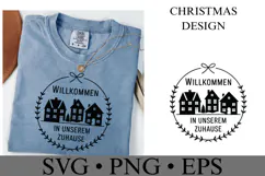 Willkommen in Unserem Zuhause Svg | Christmas Shirt Svg Product Image 2
