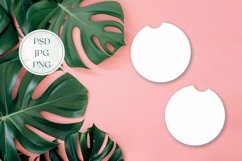 Car Coasters Mock Up, Round Car Coaster Sublimation Mockup Product Image 1