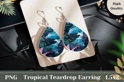Tropical Beach Teardrop Earrings, Summer Sea Earrings Design Product Image 1