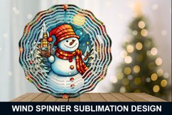Snowman Stained Glass Wind Spinner - Snowman Wind Spinner Product Image 2