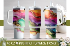 Fluid Art Tumbler Template, Watercolor 40 Oz Tumbler Print Product Image 1