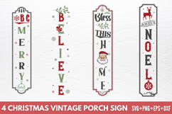 Christmas Vintage Porch Sign SVG Product Image 1