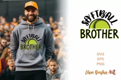 Softball brother svg, softball shirt svg, softball svg Product Image 1