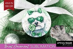 Bichon Frise St. Patricks Day Dog Ornament PNG Dog PNG Product Image 1