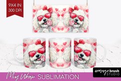 Bichon Frise Valentine Mug Wrap Valentines Day Mug PNG Product Image 1