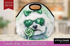 Bichon Frise St. Patricks Day Dog Lunch Bag Dog Lunch Bug Product Image 1