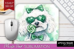Bichon Frise St. Patricks Day Dog Mouse Pad Sublimation Dog Product Image 1