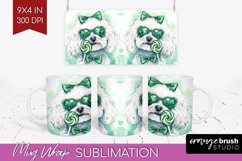 Bichon Frise St. Patricks Day Dog Mug Wrap Dog Mug PNG Product Image 1