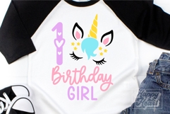 One Birthday Unicorn SVG - 1st Birthday Unicorn Shirt PNG Product Image 2