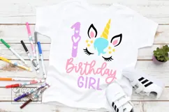 One Birthday Unicorn SVG - 1st Birthday Unicorn Shirt PNG Product Image 3