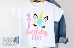One Birthday Unicorn SVG - 1st Birthday Unicorn Shirt PNG Product Image 4