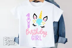 One Birthday Unicorn SVG - 1st Birthday Unicorn Shirt PNG Product Image 4
