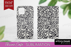 Black and White Phone Case PNG - Abstract Texture Case PNG Product Image 1