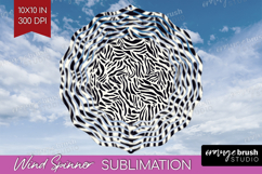 Black and White Wind Spinner Sublimation PNG - Abstract Product Image 1