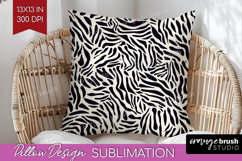 Black and White Pillow Sublimation - Abstract Texture Pillow Product Image 1