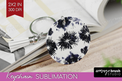 Black and White Keychain PNG - Abstract Texture Keychain Product Image 1