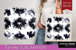 Black and White Tote Bag - Abstract Texture Tote Bag PNG Product Image 1