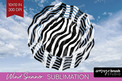 Black and White Wind Spinner Sublimation PNG - Abstract Product Image 1