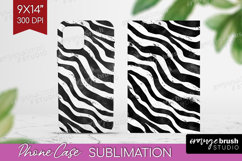 Black and White Phone Case PNG - Abstract Texture Case PNG Product Image 1