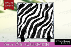 Black and White Slate PNG - Abstract Texture Square Slate Product Image 1