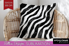 Black and White Pillow Sublimation - Abstract Texture Pillow Product Image 1