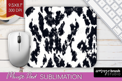 Black and White Mouse Pad Sublimation - Abstract Texture PNG Product Image 1
