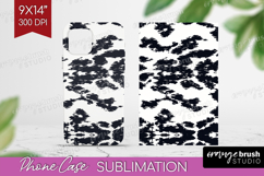 Black and White Phone Case PNG - Abstract Texture Case PNG Product Image 1
