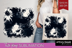 Black and White Tote Bag - Abstract Texture Tote Bag PNG Product Image 1