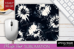 Black and White Mouse Pad Sublimation - Abstract Texture PNG Product Image 1