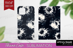 Black and White Phone Case PNG - Abstract Texture Case PNG Product Image 1