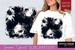 Black and White Square Tshirt Background - Abstract Texture Product Image 1
