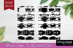 Black and White Phone Case PNG - Abstract Texture Case PNG Product Image 1