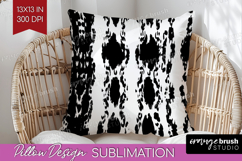 Black and White Pillow Sublimation - Abstract Texture Pillow Product Image 1